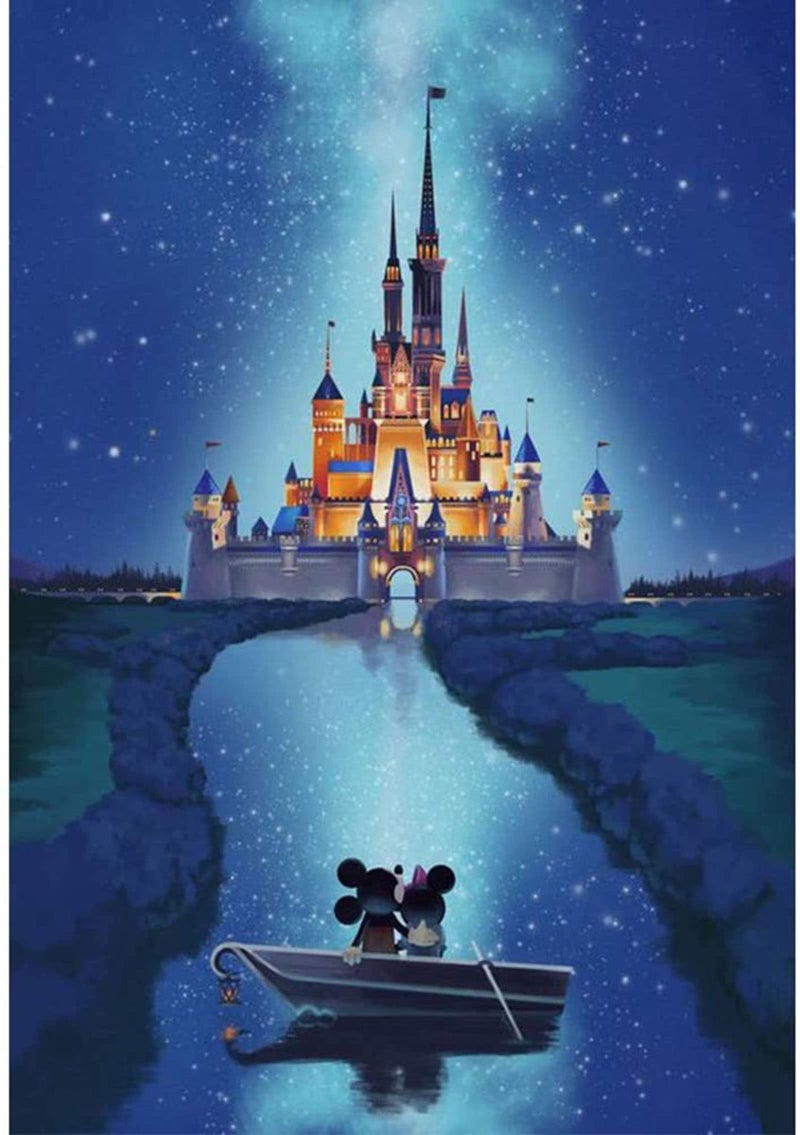 JAKI Diamond Painting Kits for Adults-Castle Diamond Art Kits for Adults Gem Art Kits for Adults Pictures Arts Craft for Home Wall Decor (12x16inch) - Image 1